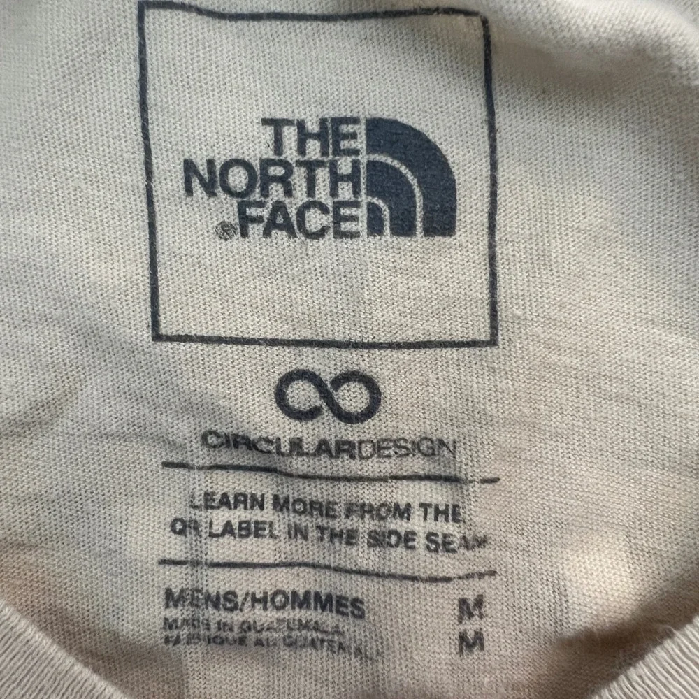 The North Face Mens‎ M Beige Graphic Logo T Shirt Never Stop Exploring Tee